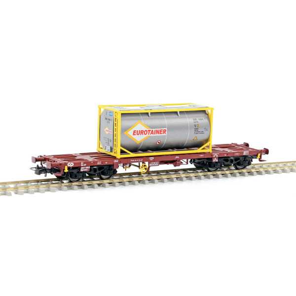 S450109 Vagão CP Sgmms 109 contentor 20' EUROTAINER Esc H0