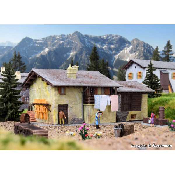 38809 Kit Casa de campo de montanha Palü em Grevasalvas Esc H0