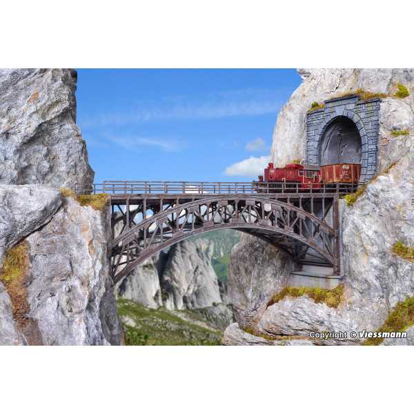 42548 Kit Ponte em arco de aço Schlossbach, reta Esc H0