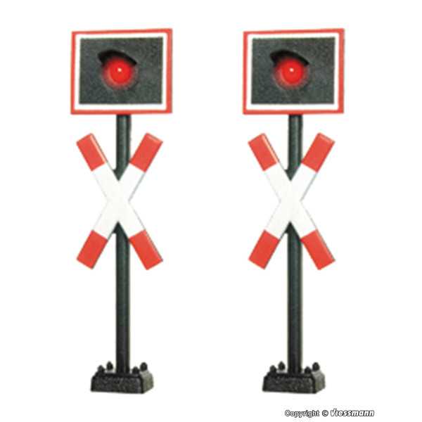 5058 Sinalização de passagem de nível sem guarda 2 peças Esc H0