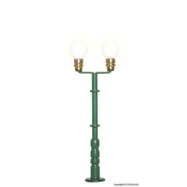 6305 Candeeiro de 2 lâmpadas, verde, 2 LEDs branco quente Esc H0