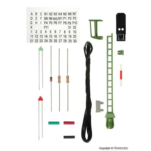 6731 Kit de semáforo, 1 LED branco quente Esc H0
