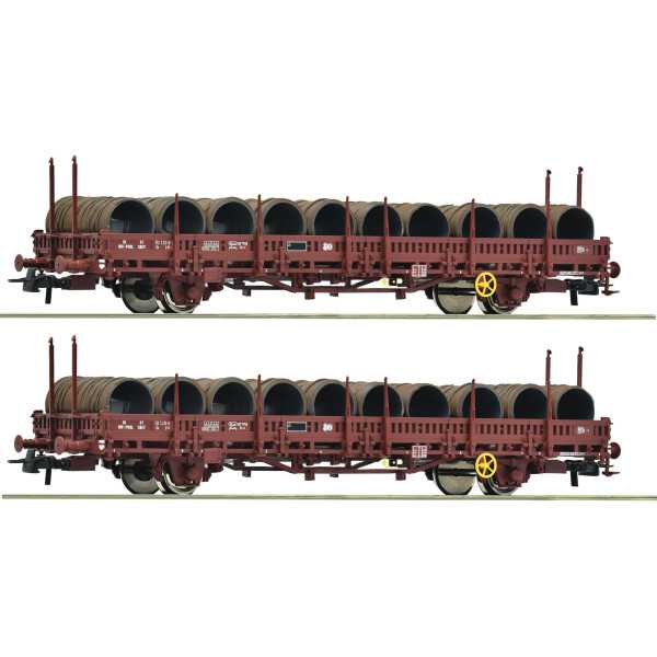6600119 Conjunto de 2 peças: Vagões de estacas, SNCF Esc H0