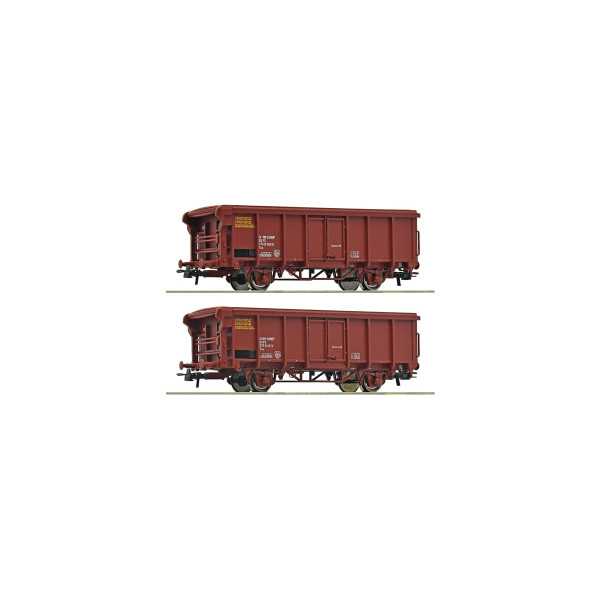 6600082 Conjunto de 2 peças: Vagões com teto retrátil, FS Esc H0