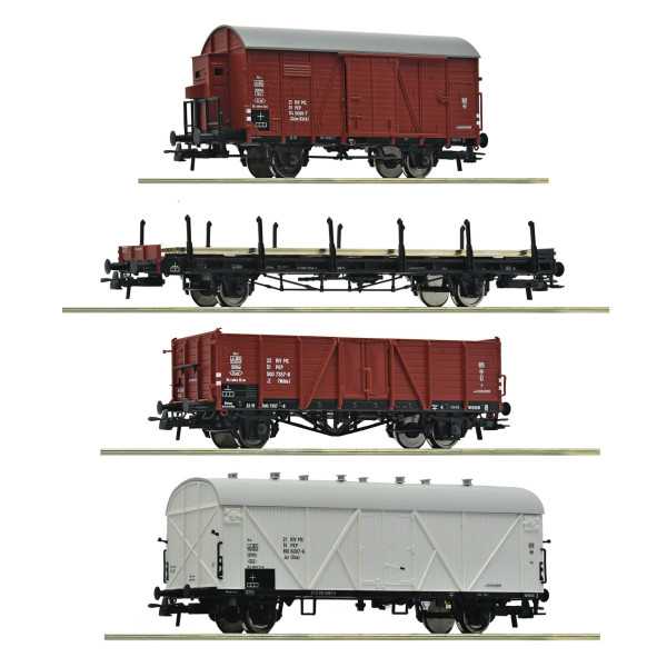6600101 Conjunto de 4 peças: Vagões de carga, PKP Esc H0