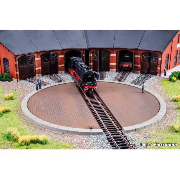 39456 Plataforma em rotunda para locomotivas via simples, manual Esc H0