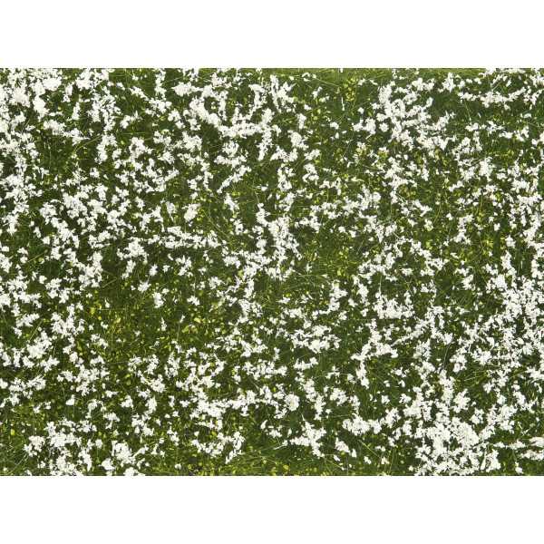 7256 Cobertura de solo - Folhagem de prado verde e branco