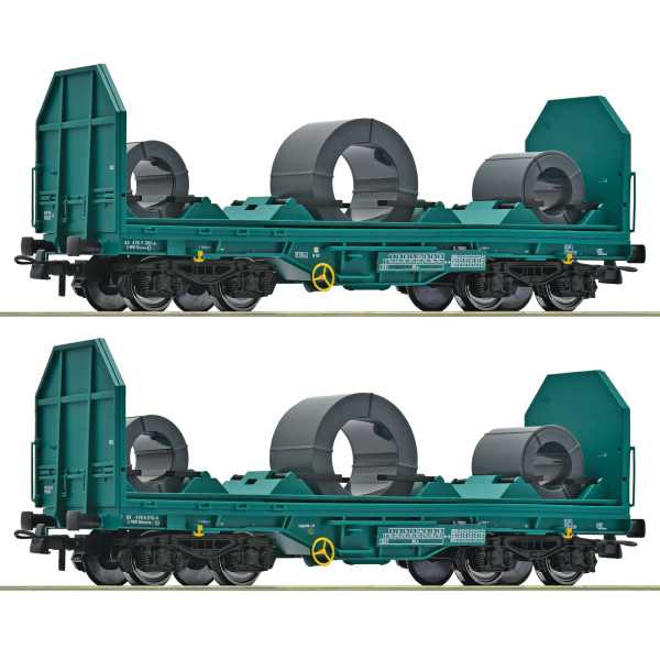 6600181 Conjunto de 2 peças: Vagões para transporte de bobinas, FS Esc H0
